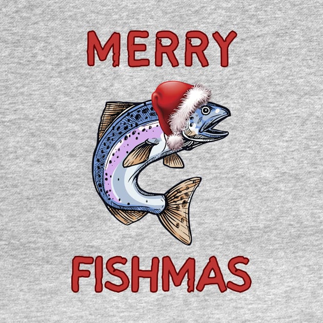 Merry Fishmas Funny Ugly Fishing Gift by MagpieMoonUSA